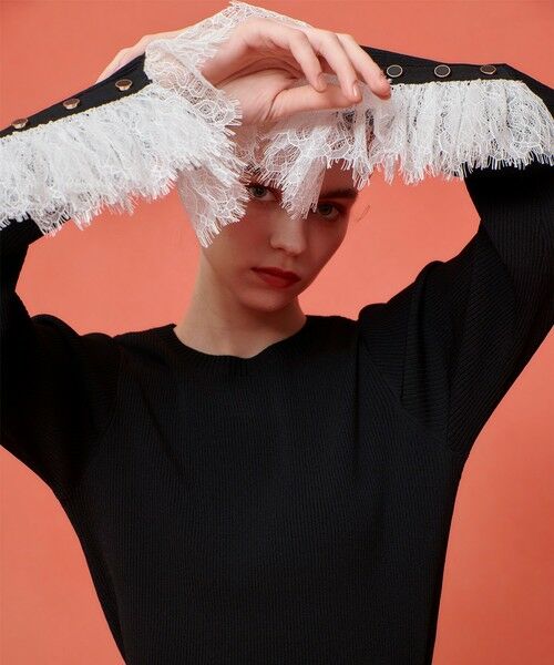 allureville / アルアバイル ニット・セーター | 【LOULOU WILLOUGHBY】スリーブヘムレースプルオーバー | 詳細20