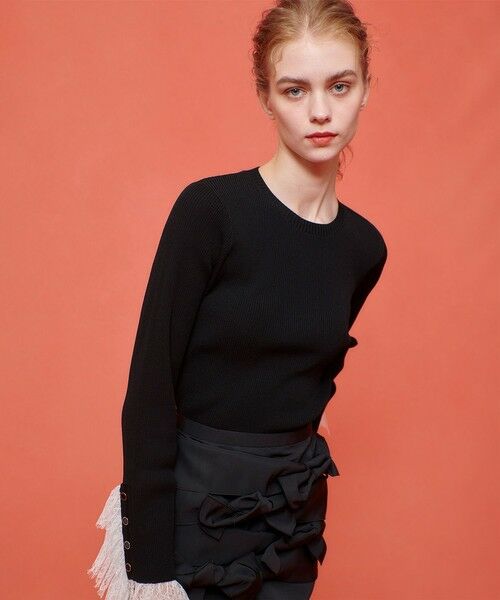 allureville / アルアバイル ニット・セーター | 【LOULOU WILLOUGHBY】スリーブヘムレースプルオーバー | 詳細21