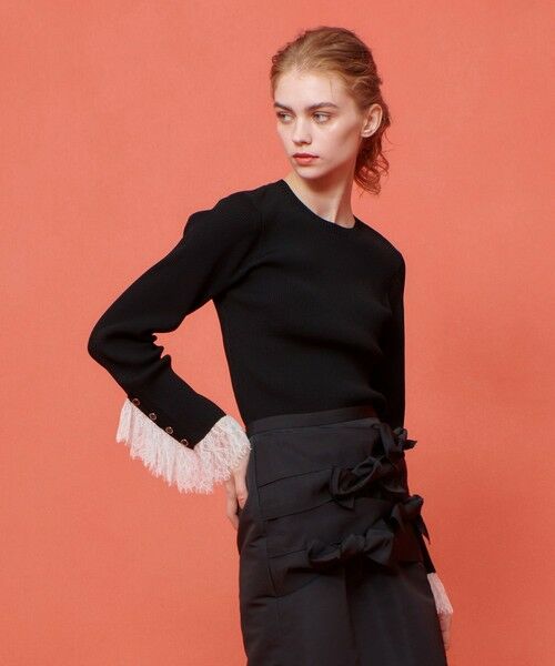 allureville / アルアバイル ニット・セーター | 【LOULOU WILLOUGHBY】スリーブヘムレースプルオーバー | 詳細22