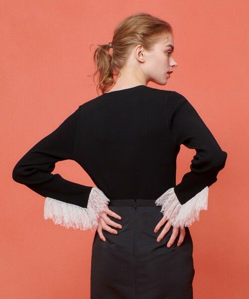 allureville / アルアバイル ニット・セーター | 【LOULOU WILLOUGHBY】スリーブヘムレースプルオーバー | 詳細23