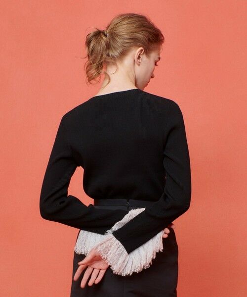 allureville / アルアバイル ニット・セーター | 【LOULOU WILLOUGHBY】スリーブヘムレースプルオーバー | 詳細24