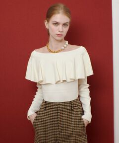 allureville / アルアバイル ニット・セーター | 【LOULOU WILLOUGHBY】ラッフルオフショルプルオーバー