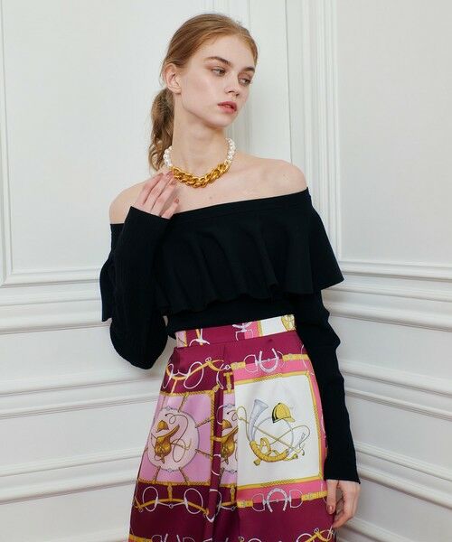 allureville / アルアバイル ニット・セーター | 【LOULOU WILLOUGHBY】ラッフルオフショルプルオーバー | 詳細21