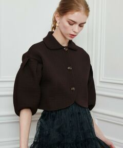 allureville / アルアバイル ニット・セーター | 【LOULOU WILLOUGHBY】ダブルジャガードパフニットジャケット