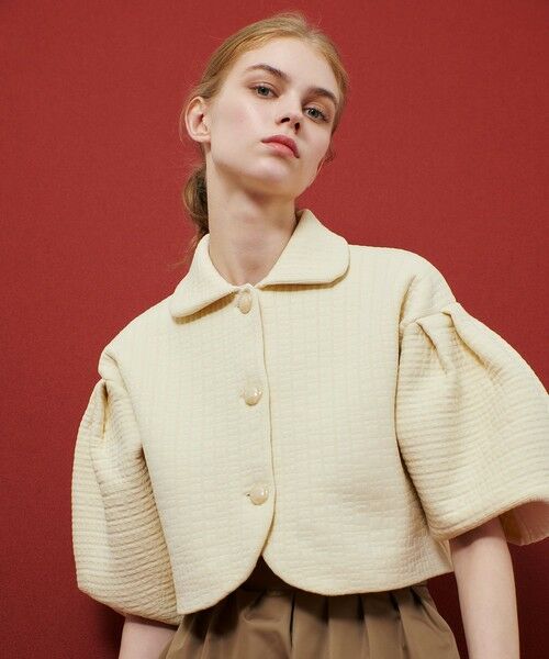 allureville / アルアバイル ニット・セーター | 【LOULOU WILLOUGHBY】ダブルジャガードパフニットジャケット | 詳細2