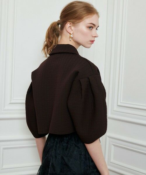 allureville / アルアバイル ニット・セーター | 【LOULOU WILLOUGHBY】ダブルジャガードパフニットジャケット | 詳細10