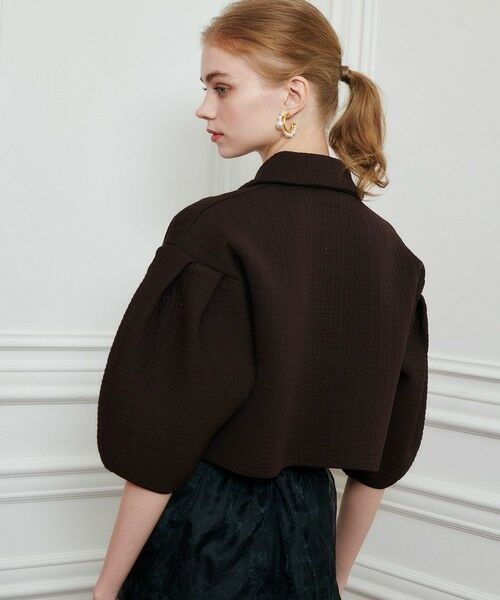 allureville / アルアバイル ニット・セーター | 【LOULOU WILLOUGHBY】ダブルジャガードパフニットジャケット | 詳細11