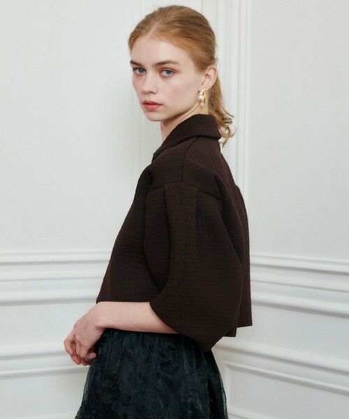 allureville / アルアバイル ニット・セーター | 【LOULOU WILLOUGHBY】ダブルジャガードパフニットジャケット | 詳細9