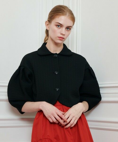 allureville / アルアバイル ニット・セーター | 【LOULOU WILLOUGHBY】ダブルジャガードパフニットジャケット | 詳細16