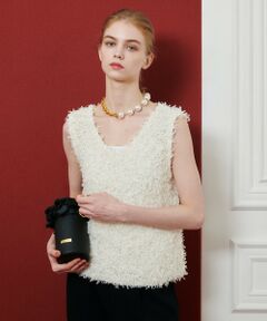 allureville / アルアバイル ニット・セーター | 【LOULOU WILLOUGHBY】リボンシャギープルオーバー