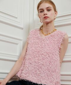 allureville / アルアバイル ニット・セーター | 【LOULOU WILLOUGHBY】リボンシャギープルオーバー