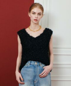 allureville / アルアバイル ニット・セーター | 【LOULOU WILLOUGHBY】リボンシャギープルオーバー