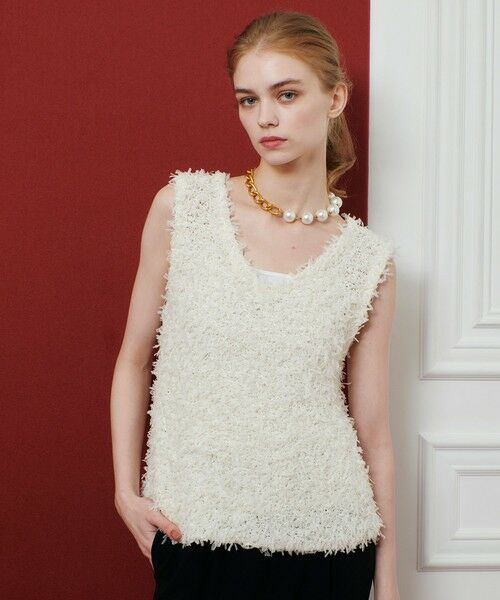 allureville / アルアバイル ニット・セーター | 【LOULOU WILLOUGHBY】リボンシャギープルオーバー | 詳細1