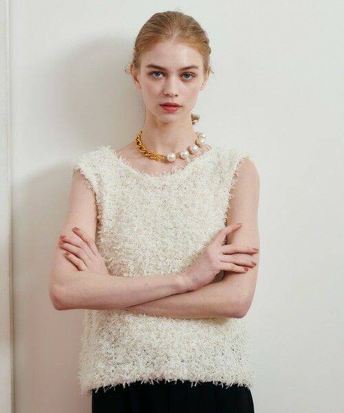 allureville / アルアバイル ニット・セーター | 【LOULOU WILLOUGHBY】リボンシャギープルオーバー | 詳細4