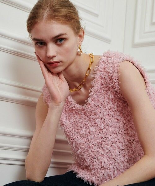 allureville / アルアバイル ニット・セーター | 【LOULOU WILLOUGHBY】リボンシャギープルオーバー | 詳細9