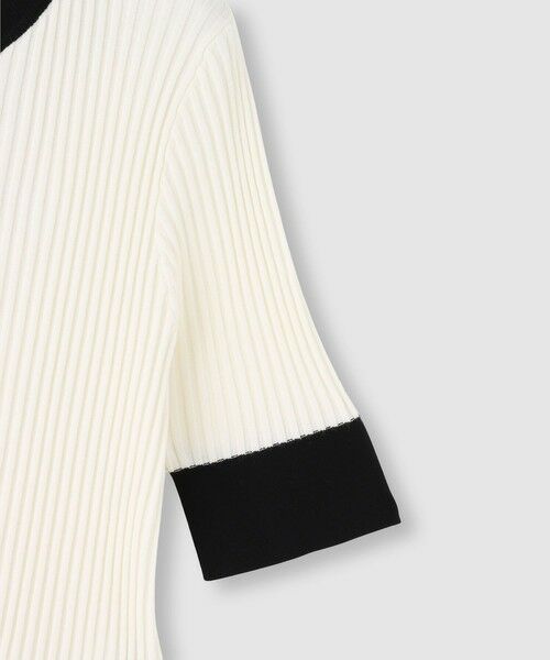 allureville / アルアバイル カーディガン・ボレロ | ◇ 【LOULOU WILLOUGHBY】バイカラーキーネック5分袖カーディガン | 詳細3