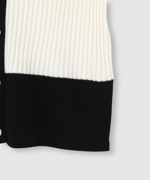 allureville / アルアバイル カーディガン・ボレロ | ◇ 【LOULOU WILLOUGHBY】バイカラーキーネック5分袖カーディガン | 詳細4