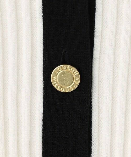 allureville / アルアバイル カーディガン・ボレロ | ◇ 【LOULOU WILLOUGHBY】バイカラーキーネック5分袖カーディガン | 詳細5