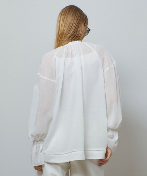 allureville / アルアバイル シャツ・ブラウス | ソフトオーガンジーブラウス | 詳細3