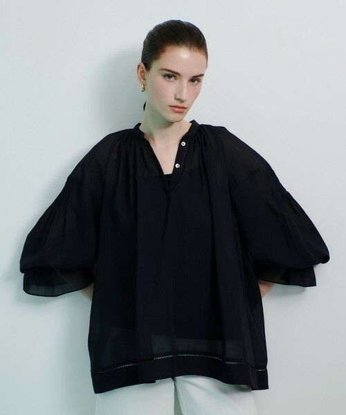 allureville / アルアバイル シャツ・ブラウス | ソフトオーガンジーブラウス | 詳細10