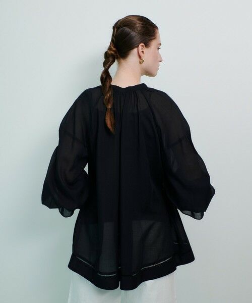 allureville / アルアバイル シャツ・ブラウス | ソフトオーガンジーブラウス | 詳細13
