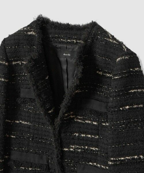 allureville / アルアバイル ノーカラージャケット | ジオリカツイードラウンドネックジャケット | 詳細19