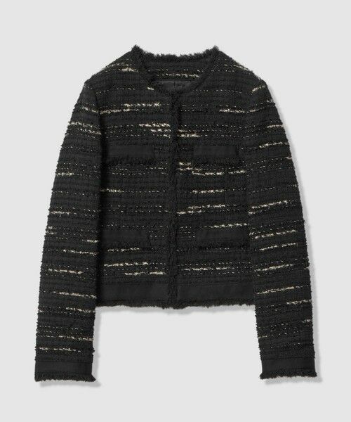 allureville / アルアバイル ノーカラージャケット | ジオリカツイードラウンドネックジャケット | 詳細24