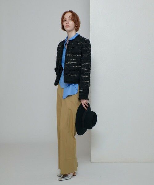 allureville / アルアバイル ノーカラージャケット | ジオリカツイードラウンドネックジャケット | 詳細11