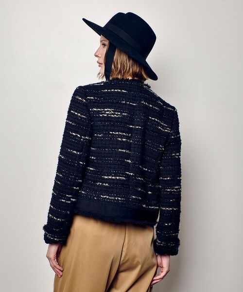 allureville / アルアバイル ノーカラージャケット | ジオリカツイードラウンドネックジャケット | 詳細15