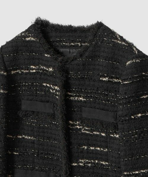 allureville / アルアバイル ノーカラージャケット | ジオリカツイードラウンドネックジャケット | 詳細18