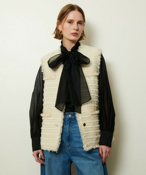 allureville / アルアバイル ベスト | ジオリカツィードフリンジジレ | 詳細3