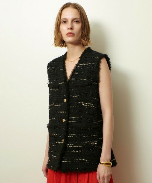 allureville / アルアバイル ベスト | ジオリカツィードフリンジジレ | 詳細15