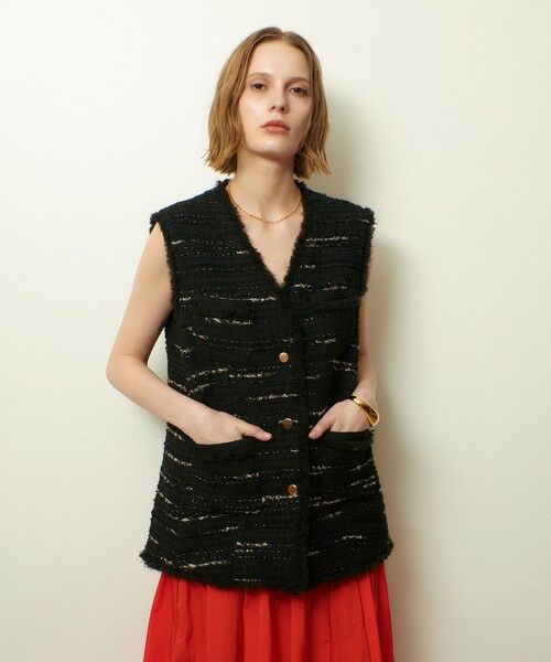 allureville / アルアバイル ベスト | ジオリカツィードフリンジジレ | 詳細18