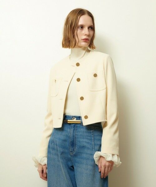 allureville / アルアバイル ノーカラージャケット | ダンボールジャージノーカラージャケット | 詳細1