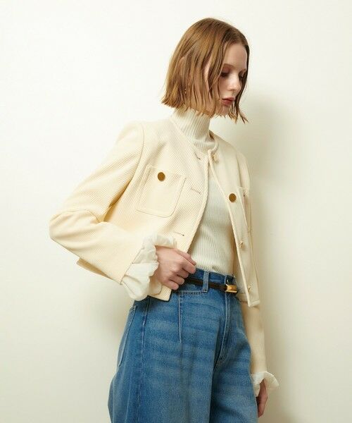 allureville / アルアバイル ノーカラージャケット | ダンボールジャージノーカラージャケット | 詳細2