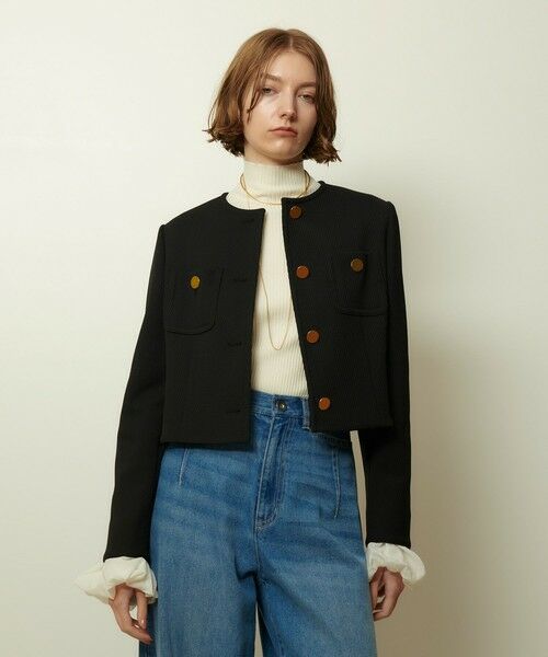 allureville / アルアバイル ノーカラージャケット | ダンボールジャージノーカラージャケット | 詳細8