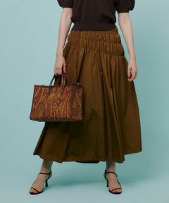 allureville / アルアバイル ミニ・ひざ丈スカート | ナイロンタフタシャーリングスカート