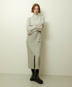 allureville / アルアバイル ミニ・ひざ丈スカート | メランジピンヘッドサススカート