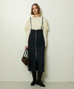 allureville / アルアバイル ミニ・ひざ丈スカート | メランジピンヘッドサススカート