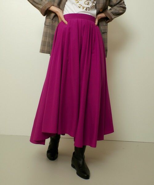 allureville / アルアバイル ミニ・ひざ丈スカート | タイプライターイレギュラーヘムスカート | 詳細3