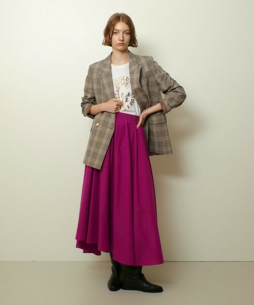 allureville / アルアバイル ミニ・ひざ丈スカート | タイプライターイレギュラーヘムスカート | 詳細5