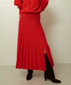 allureville / アルアバイル ミニ・ひざ丈スカート | ソウバリシアーコンビプリーツスカート