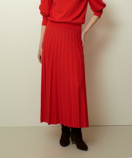 allureville / アルアバイル ミニ・ひざ丈スカート | ソウバリシアーコンビプリーツスカート | 詳細4