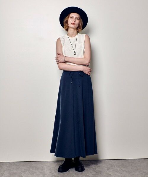 allureville / アルアバイル ミニ・ひざ丈スカート | フィブリルバイヤスナロースカート | 詳細12