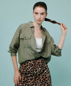 allureville / アルアバイル シャツ・ブラウス | シアーリネンサファリシャツ