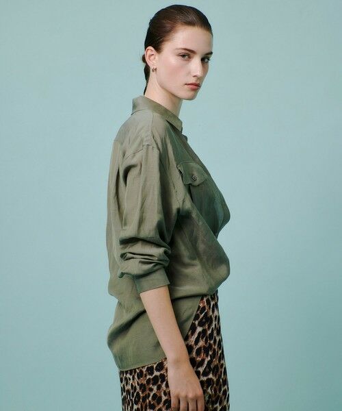 allureville / アルアバイル シャツ・ブラウス | シアーリネンサファリシャツ | 詳細7