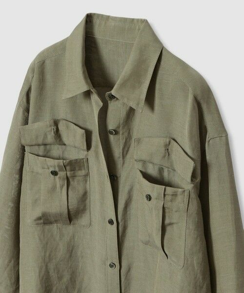 allureville / アルアバイル シャツ・ブラウス | シアーリネンサファリシャツ | 詳細12