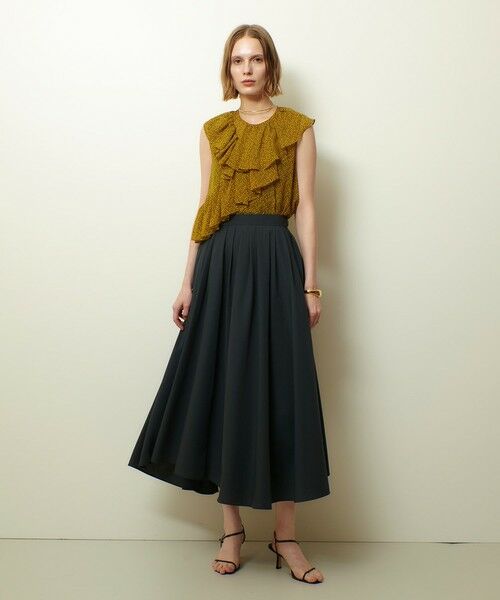 allureville / アルアバイル シャツ・ブラウス | ルミナスプリントアシンメラッフルブラウス | 詳細3