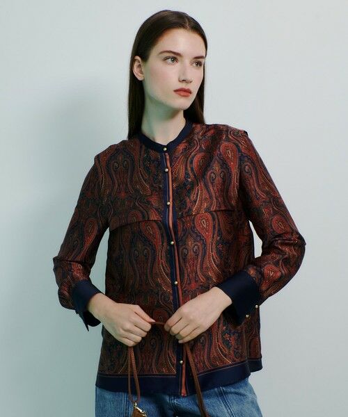 allureville / アルアバイル シャツ・ブラウス | OFFICINAペイズリープリントブラウス | 詳細1