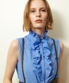 allureville / アルアバイル シャツ・ブラウス | フロントフリルノースリブラウス